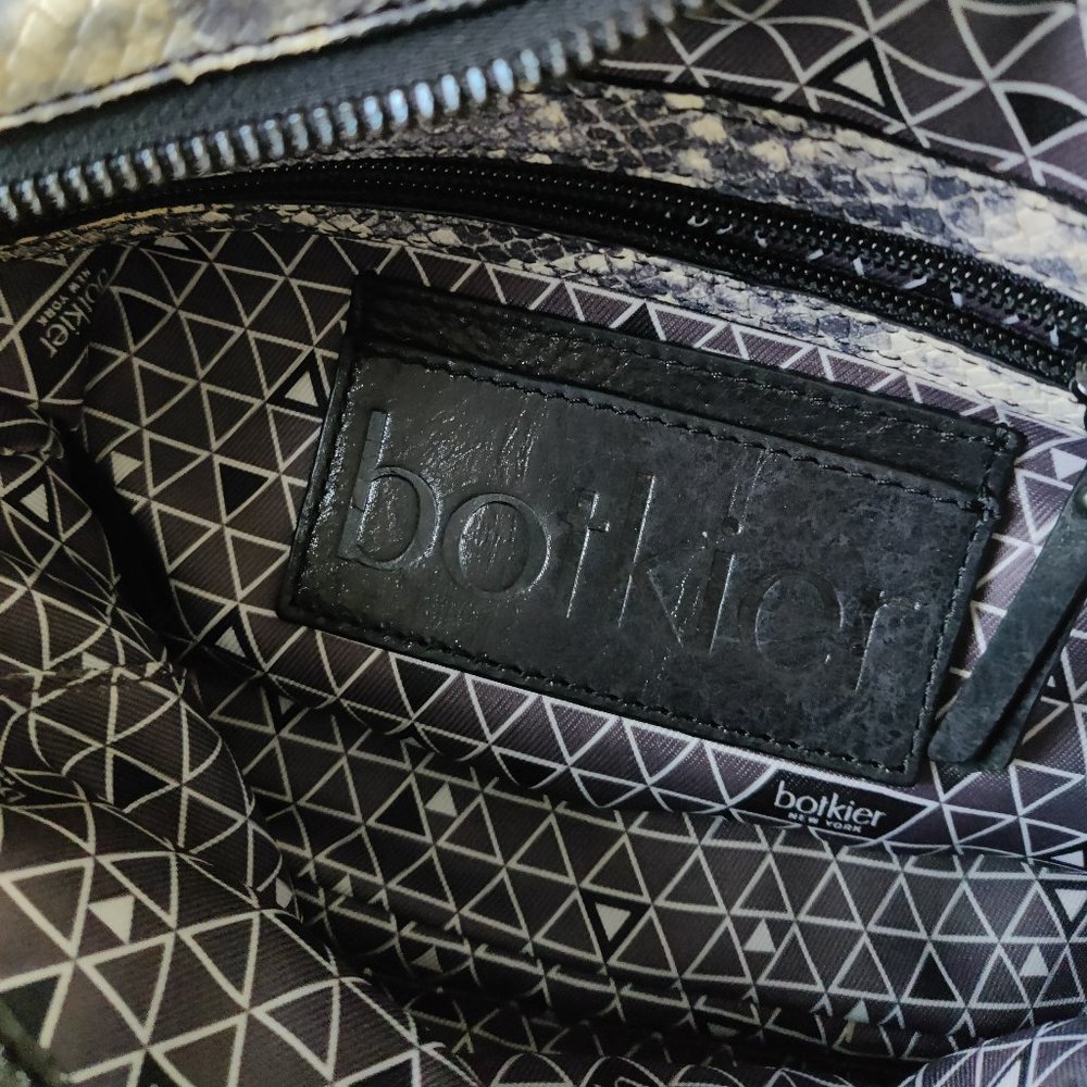 Botkier Trigger East West Black Snake Print Cross… - image 7